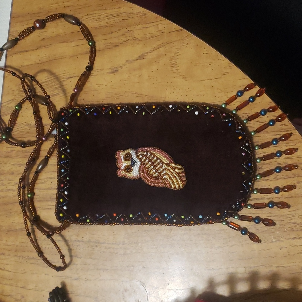 OWL Pattern Velvet Crossbody Bags